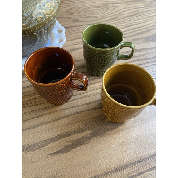 Vintage Midcentury Stacking Mugs Set of 3 Japan Vintage Mugs - Picture 3 of 4